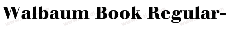 Walbaum Book Regular字体转换